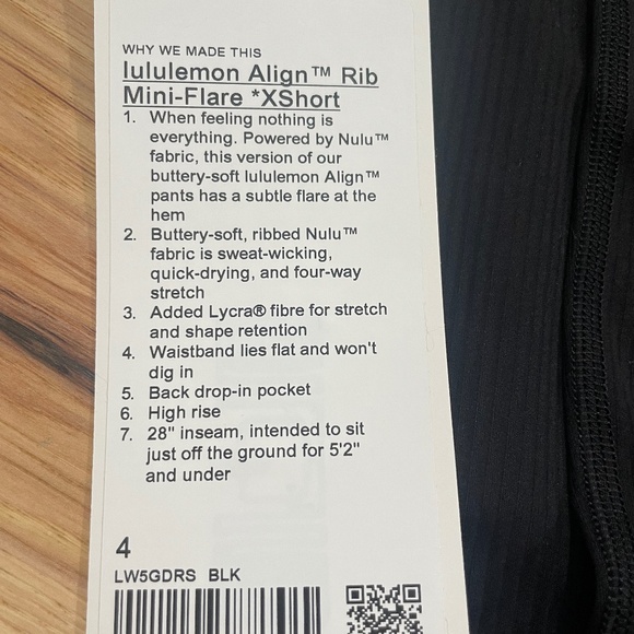 Lululemon align ribbed mini flare XShort - Picture 1 of 2